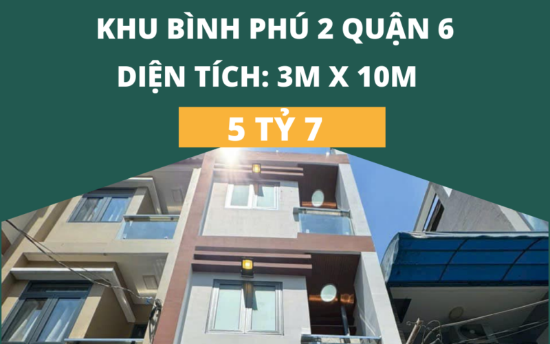 Bán nhà mặt tiền nội bộ khu Bình Phú 2, P10, Q6