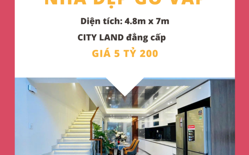 Siêu phẩm nhà phố tại CITY LAND – Gò Vấp